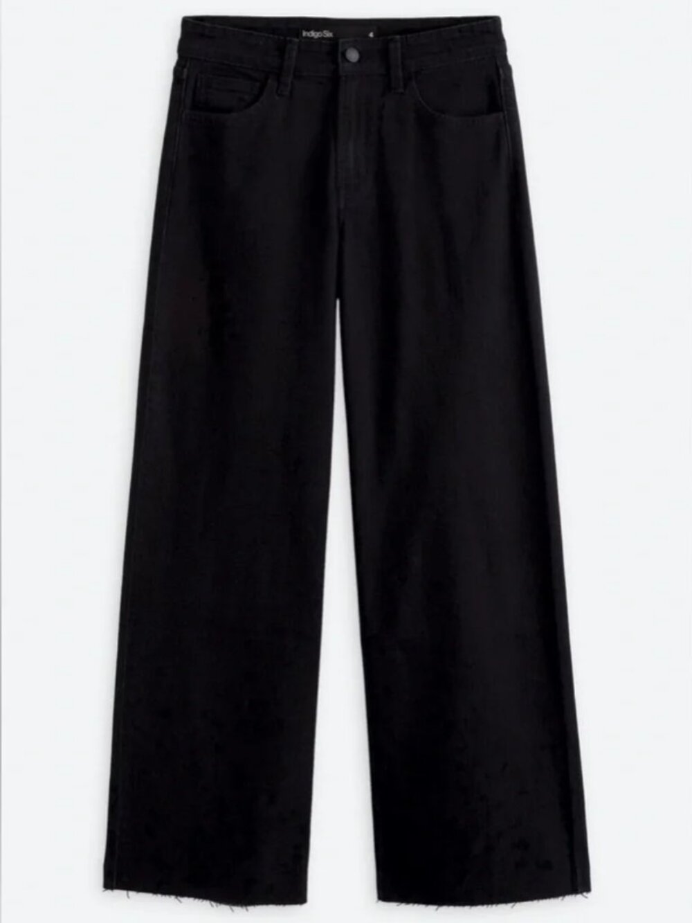 Indigo Six Scissor Cut Longer Length Slim Wide Jean - Size 10